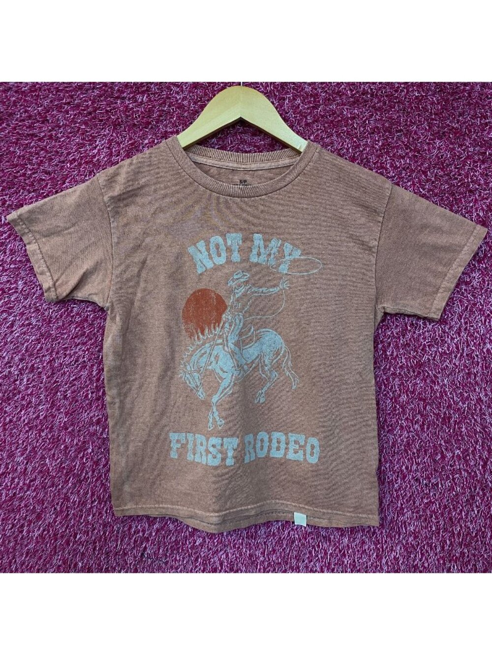 Not My First Rodeo Cowboy Vintage Style Graphic T-Shirt Small